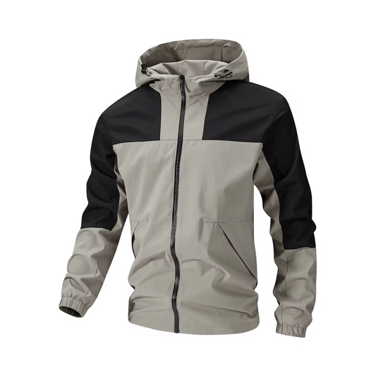 Men’s Spring Water-Repellent Patchwork Windbreaker
