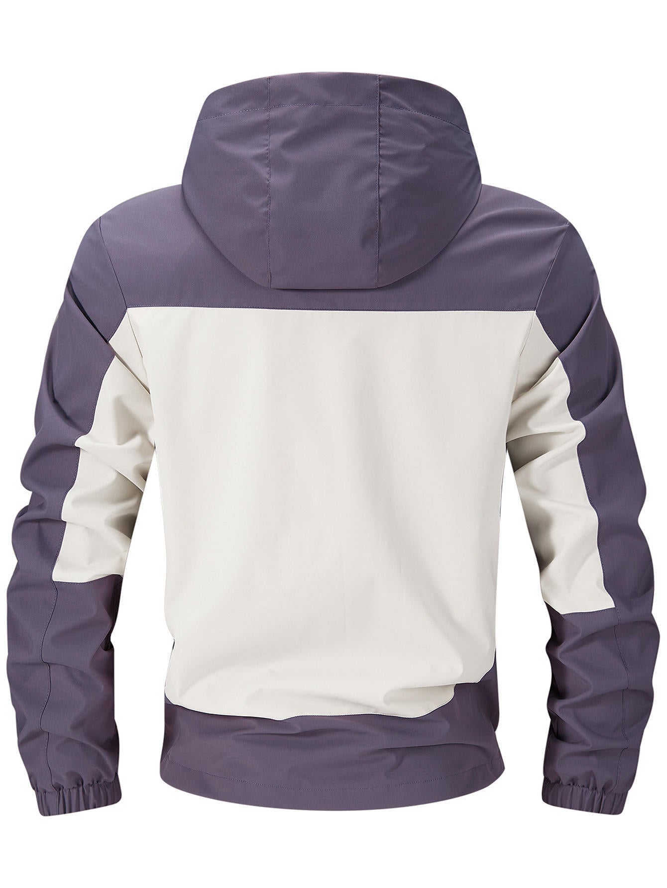 Men’s Patchwork Hooded Windbreaker Outdoor Jacket