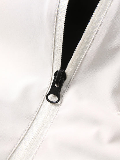 Men’s Patchwork Hooded Windbreaker Outdoor Jacket