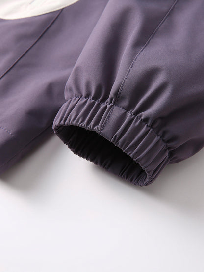 Men’s Patchwork Hooded Windbreaker Outdoor Jacket