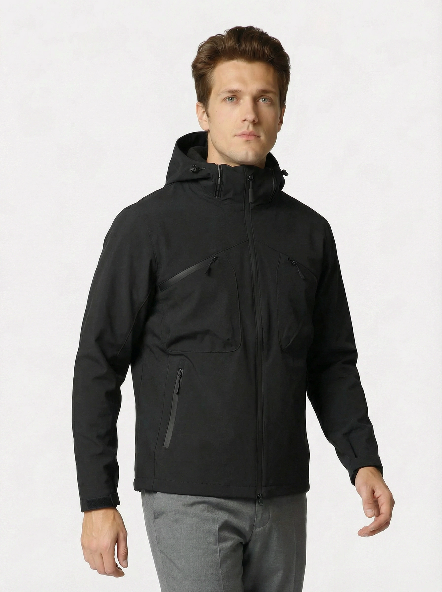 Man wearing a black jacket 