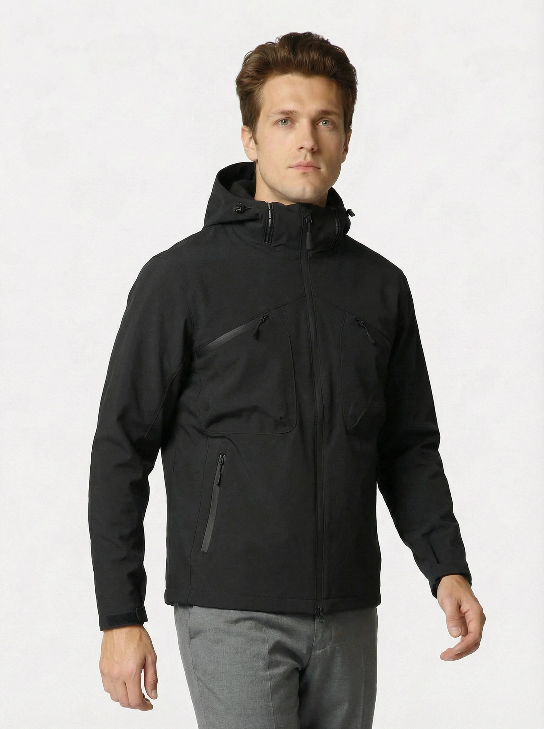 Man wearing a black jacket 