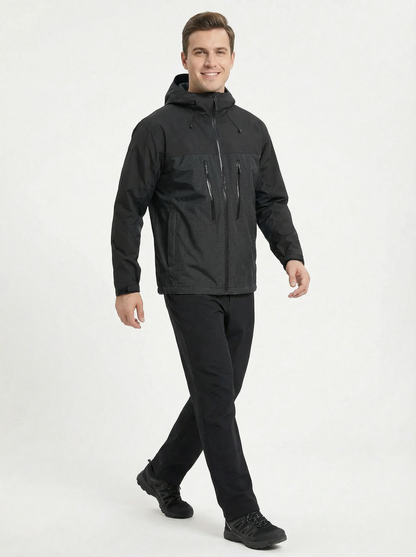 Man wearing a black jacket and pants