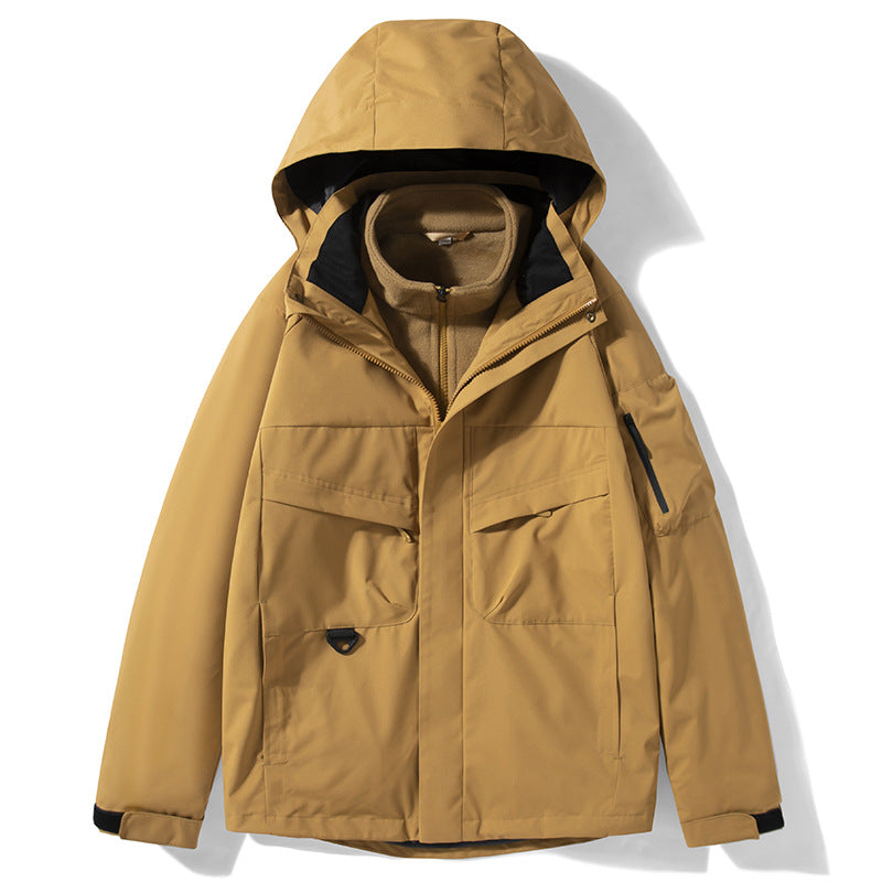Brown hooded jacket 