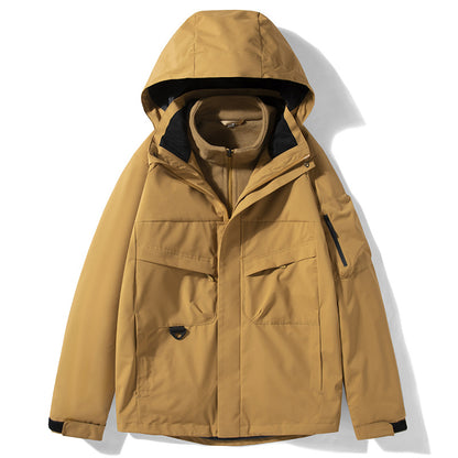 Brown hooded jacket 